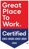 Great Place to Work Badge 2020-2021