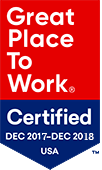 Great Place to Work Badge 2017-2018